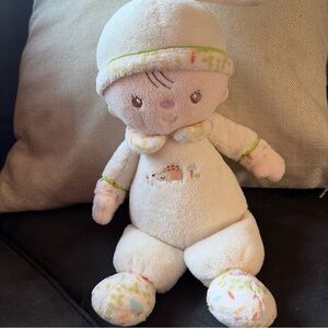 Douglas, baby Sweetheart Adorable Cream Plush Baby Doll with Hat